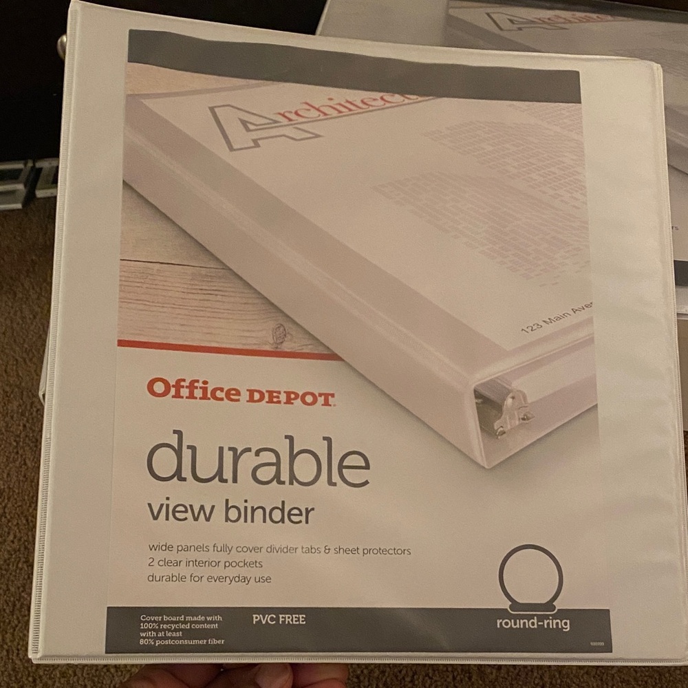 8 - 1.5” White Durable View Binder